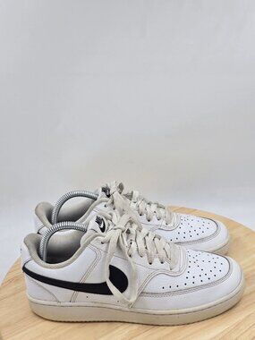 Nike COURT VISION LOW Men's White Black Sneaker CD5463-101 Size 6.5
